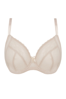 Vivisence Non-Padded Bra Elegant Lace Cups Comfortable Support for Everyday 1080, Beige