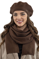 Vivisence Women's Beret Warm And Cozy Protection Against Cold 7005, brown