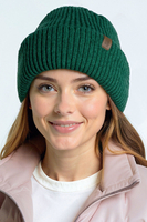 Vivisence Women Winter Hat Merino Wool Blend Knit Snug Fit For Cozy Warmth, Green