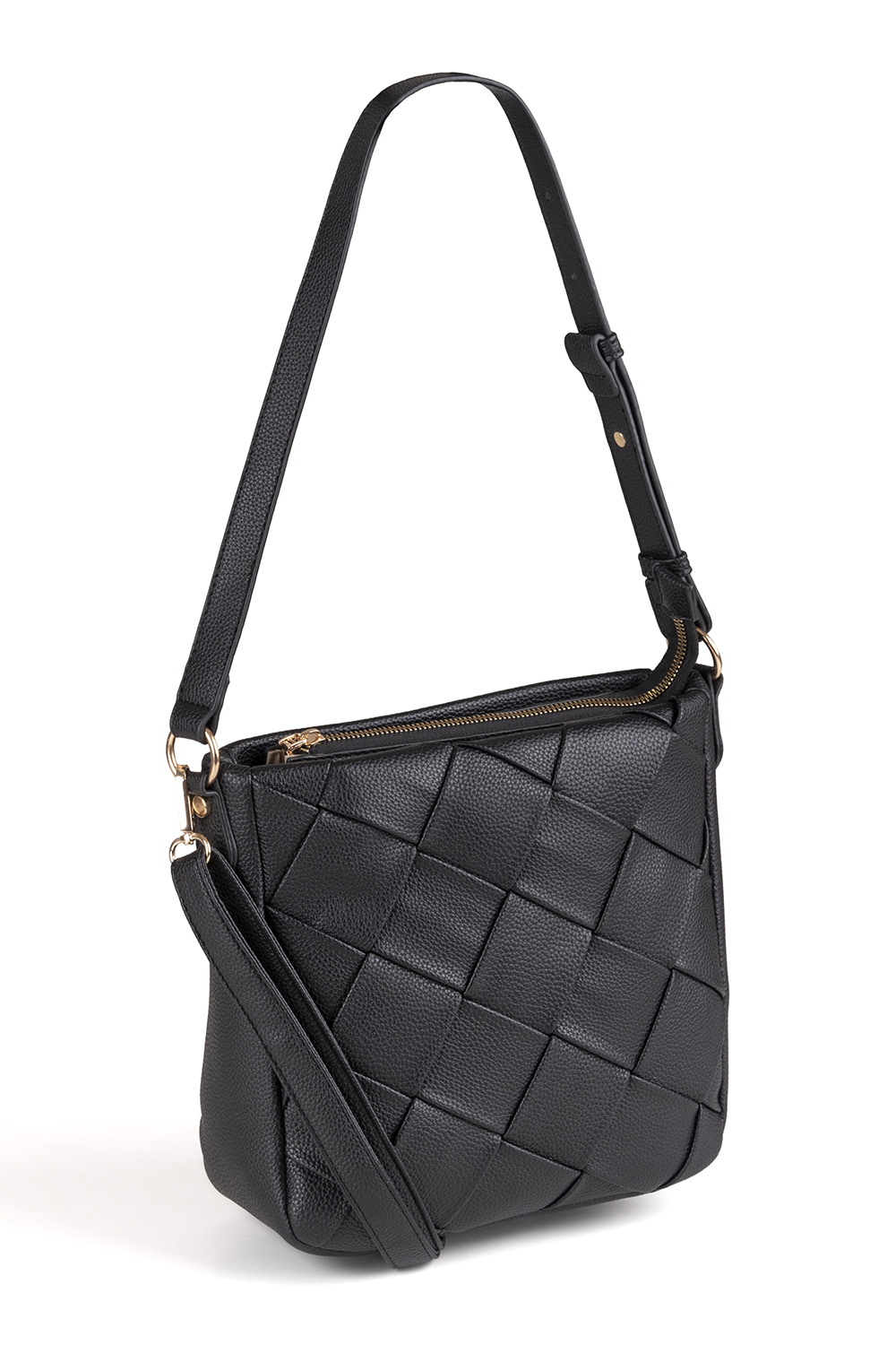 Vivisence Sac Bandoulière Sac a Main Femme Compacte Fonctionnelle, noir