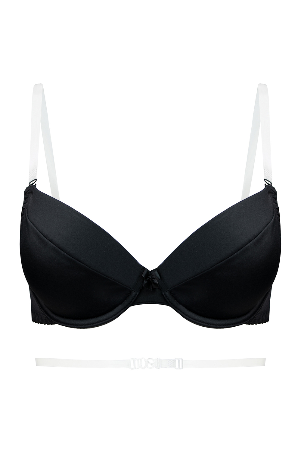 Vivisence Push Up Bra With Invisible Back Strap For Backless Dresses, black