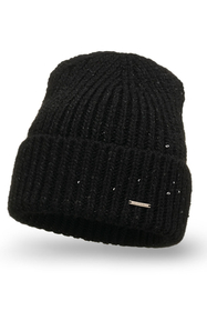 Vivisence Damen Mütze Winter Klassischen Strickmütze Stil Perfekte Passform 7088, schwarz