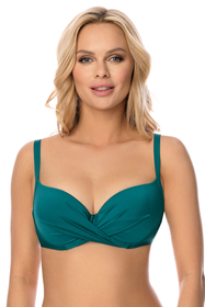 VIVISENCE Bikini Oberteil Damen Verstellbar Träger Bademode Formt die Brust 3209, grün