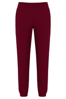 Vivisence Women's Sweatpants Relaxed Fit Lounge Soft Cotton Blend Joggers With Ribbed Cuffs Elastic Waist And Pockets For Everyday Casual Or Homewear Look 9104, maroon