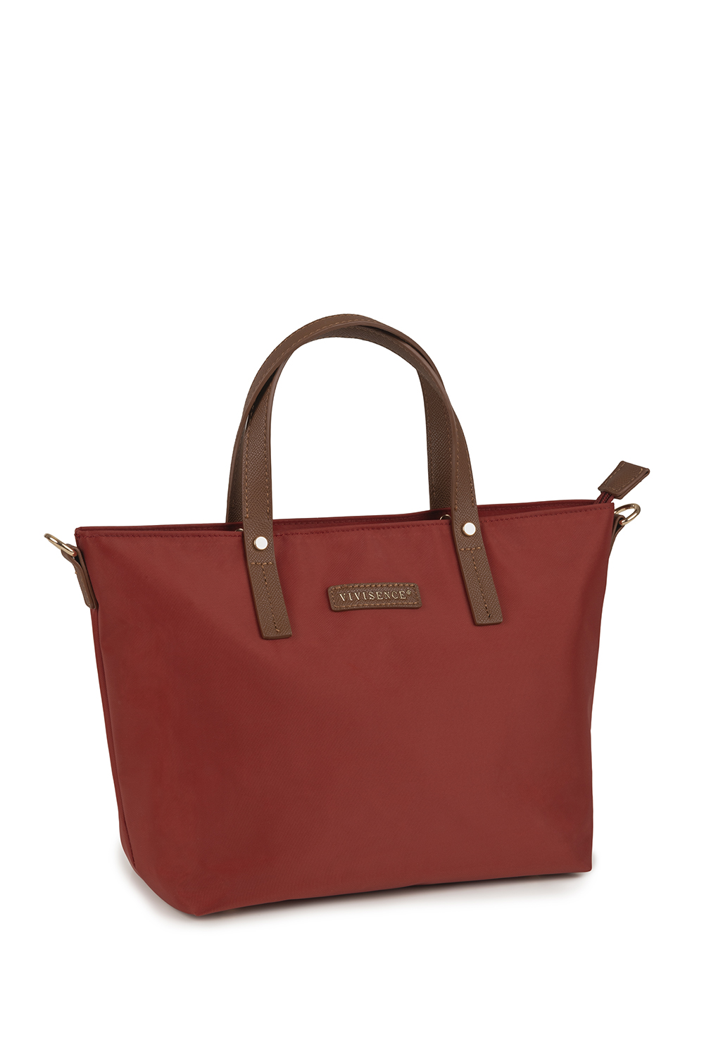 Vivisence Femme Sac À Main Fermeture éclair Avec Bandoulière Amovible, rouge
