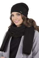 Vivisence Écharpe Femme Hiver Tricotée Chaude Et Confortable Journées Froides 7102, noir