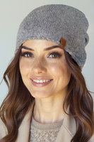 Vivisence Women's Winter Beanie Merino Wool Soft Warm Comfort For Cold Days, Grey