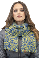 Vivisence Bonnet Et Écharpe Pour Femme L'Automne Et L'Hiver Tricoté Avec Un Gros Pompon Et Une Longue Chaude En Fil Épais Doublé De Polaire Douce Pour Les Froides Journées D'Hiver 7086Kmpl, jaune