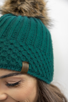 Vivisence Wintermütze mit Bommel Damen Warmes Ideal Für Kalte Wintertage 7016, dunkeltürkis