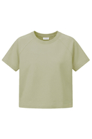 Vivisence T-Shirt Femme Manches Courtes Col Rond Confort Doux Quotidien, olive