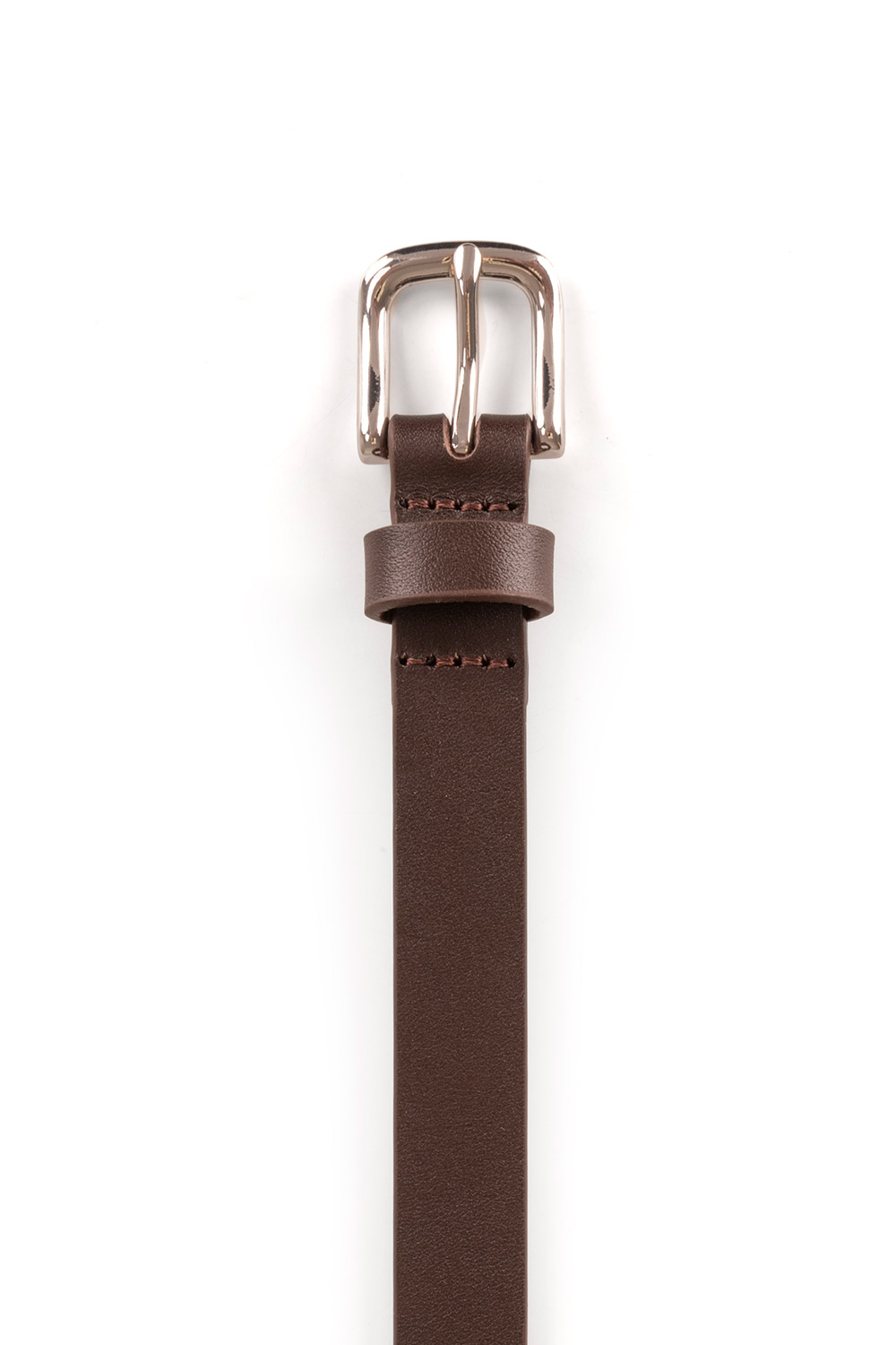 Vivisence Damen Ledergürtel Naturleder Silberne Schnalle P0006, Braun