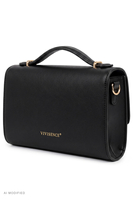Vivisence Crossbody Bag Women Synthetic Leather Adjustable Strap Everyday, black