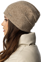 Vivisence Winter Damen Set Aus Wolle Mit Mütze, Schal Und Handschuhen Hergestellt Aus Weich Und Warm Garn Mit Melange-Muster Ideal Für Kalte Wintertage, beige Melange