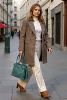 Vivisence Sac À Main Femme Trois Compartiments Parfait Style et Confort, vert