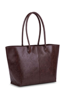 Vivisence Damen Schultertasche Polyurethan Shopper Handtasche, braun