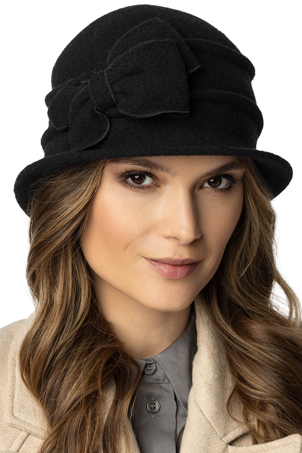 Vivisence Women's Winter Hat Virgin Wool Autumn Perfect Fit 7078, Black