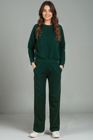 Vivisence Women's Sweatpants Wide Leg Lounge Relaxed Fit High Waist Knit Trousers With Elastic Waistband And Side Pockets Ideal For Casual Everyday Or Homewear Looks 9102,