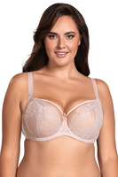 VIVISENCE Damen Spitzen BH mit Bügel Große Größen Zuverlässigen Halt im Alltag 1044, pink