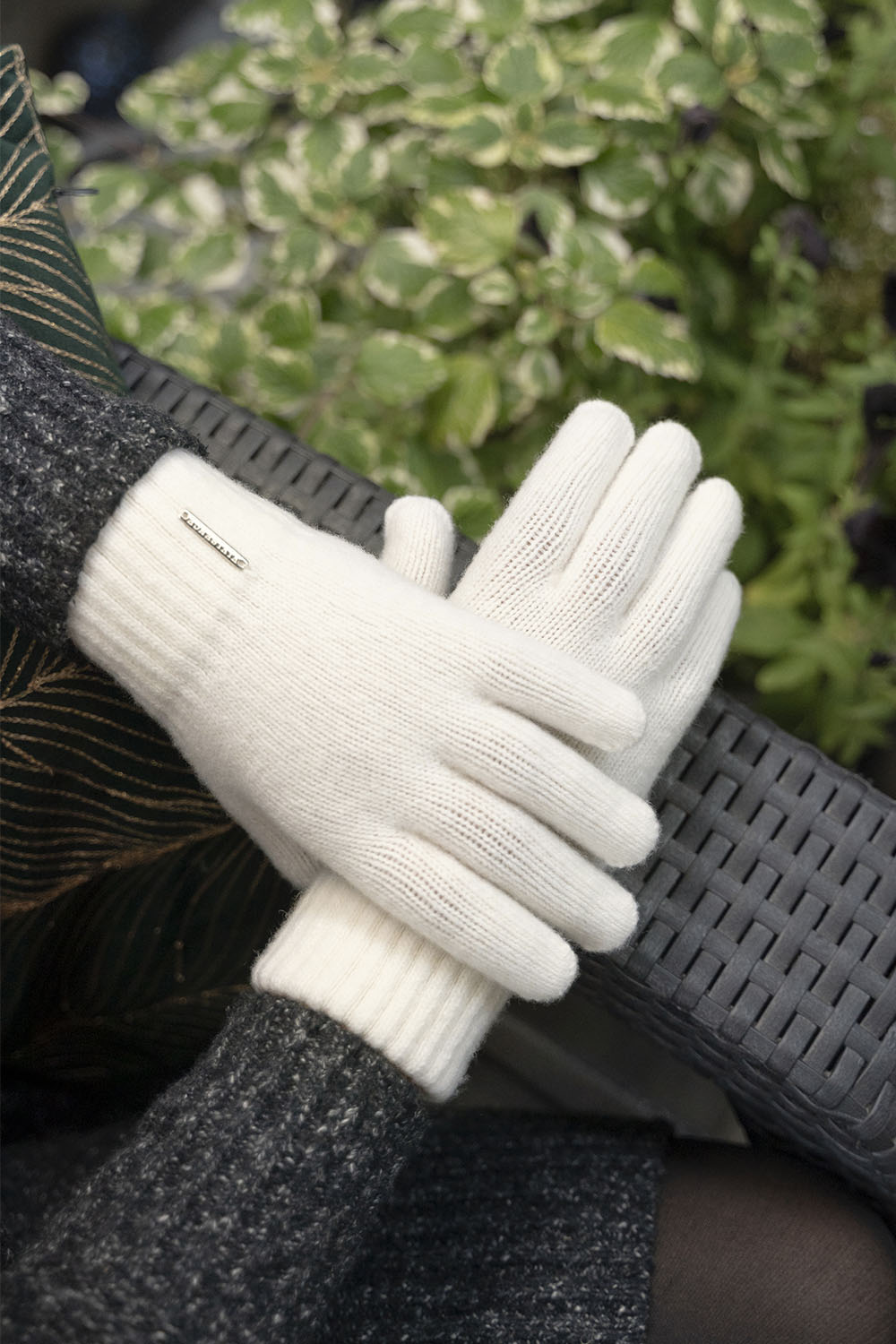 Vivisence Women's Winter Gloves Wool Ideal For Cold Weather 7201, ecru