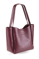 Vivisence Schultertasche Damen Magnetverschluss Alltag Komfort und Eleganz, weinrot