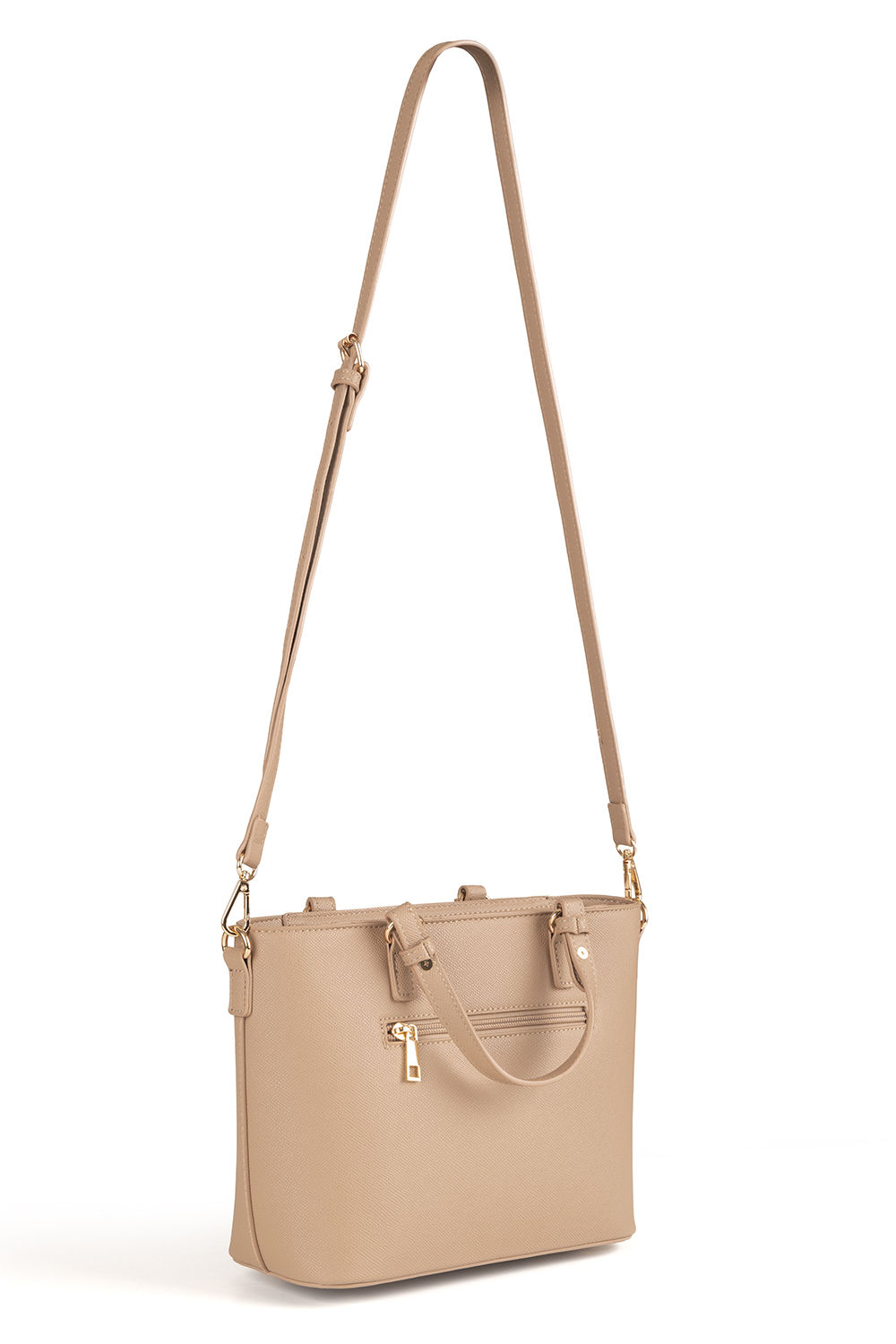 Vivisence Sac Porté Main Femme Compartiment Zippé L'élégance au Quotidien, beige