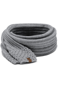 Vivisence Knitted Classic Scarf For Women Soft And Warm Everyday Look 7016S, light grey