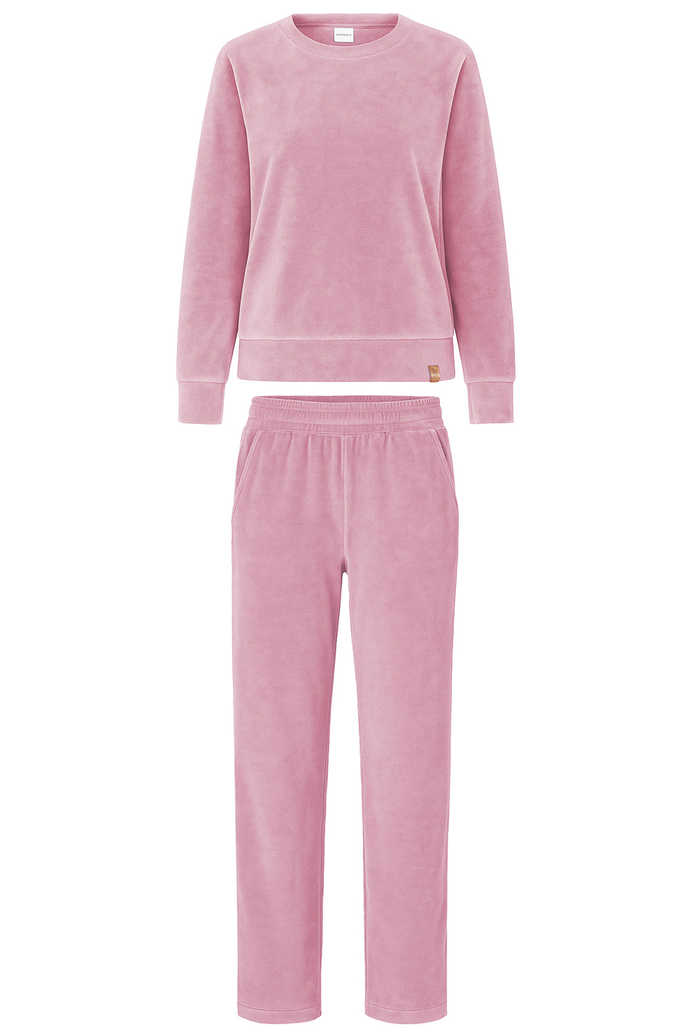 Vivisence Ensemble Survêtement Femme Ceinture Élastique Confort Quotidien 9206, rose poudré