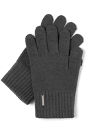 Vivisence Damen Handschuhe Winter Weichem und Warme Ideal für Kaltes Wetter 7202, schwarzgrau