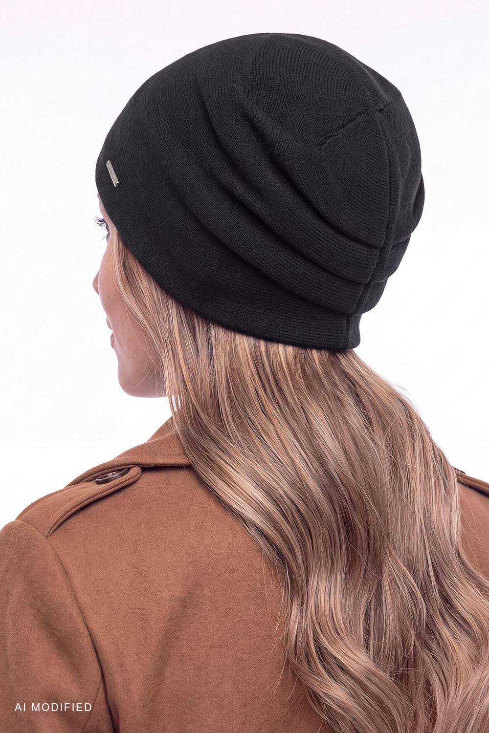 Vivisence 70134 KMPL Ensembles bonnet+foulard, noir