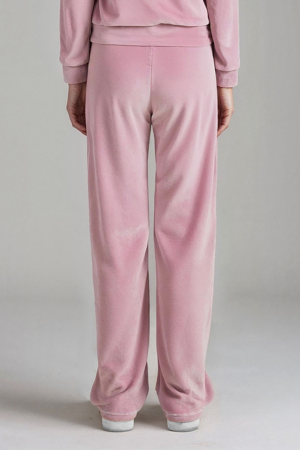 Vivisence Pantalon De Survêtement Femme Coton Ceinture Élastique 9105, rose poudré