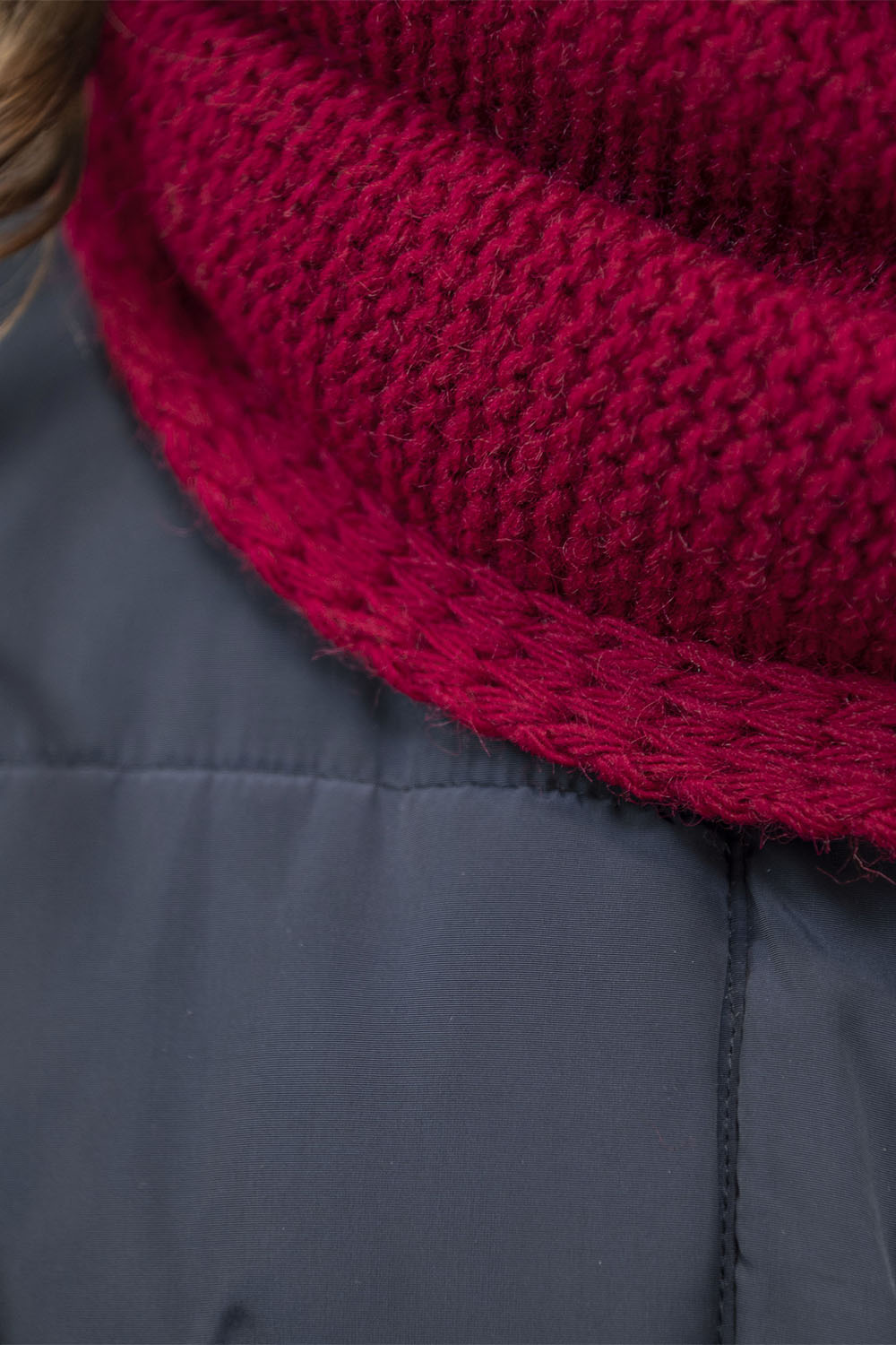 Vivisence Damen Winter Set Bommelmütze Loop Schal Handschuhe Warm Elegant, weinrot