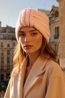 Vivisence Femme Bonnet Hiver Maille Merinos et Coton Ajusté Chaleur Confort, rose