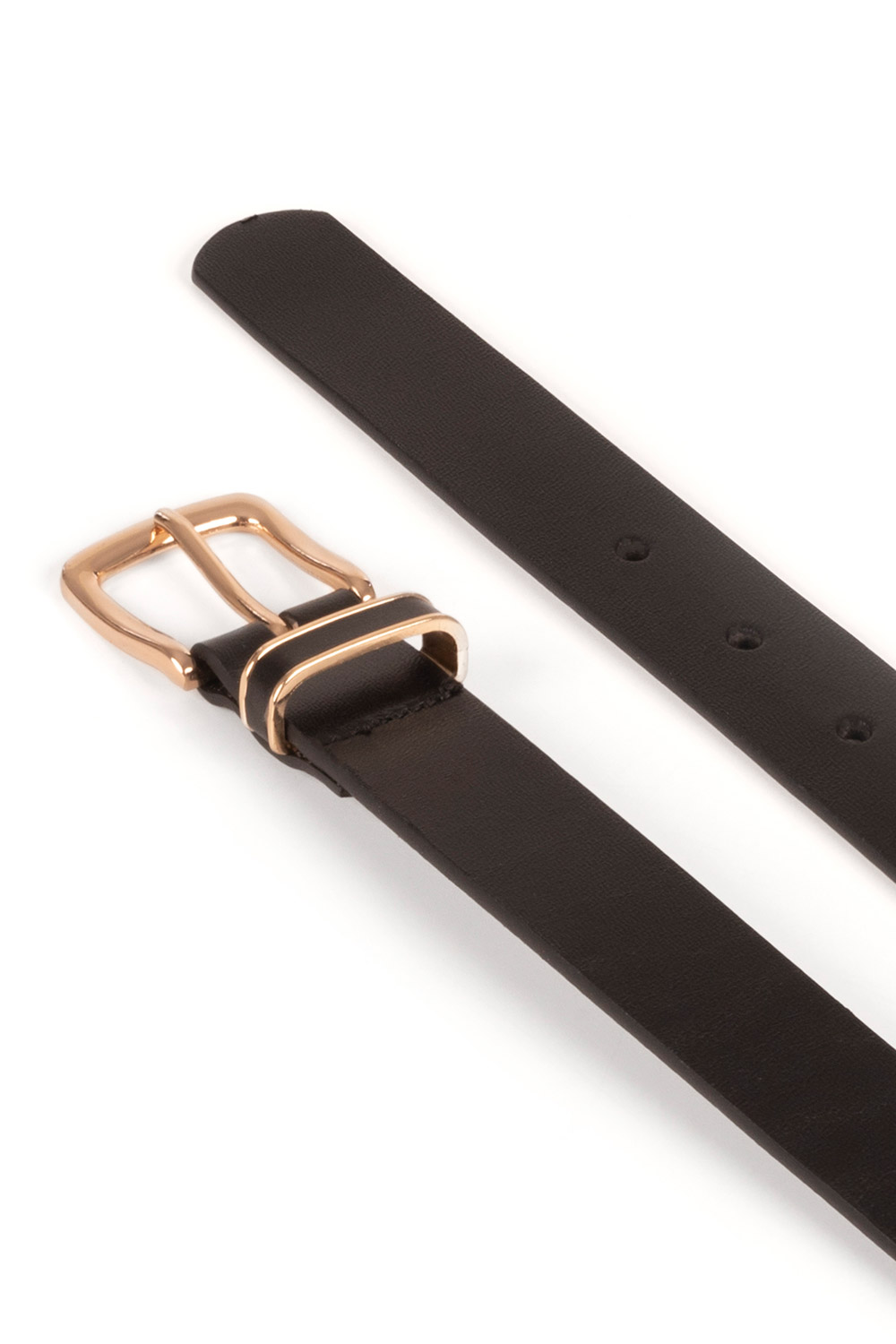 Vivisence Women's Belt Leather with Metal Buckle Ideal For Every Outfit P0001, black