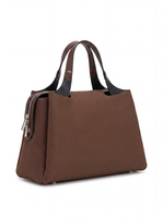 Vivisence Women Handbag Top Handles Long Strap Zip Closure Everyday Ease, Brown