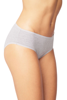Vivisence Culotte Classique Slip pour Femme Lot de 5 Figi 4016, bande gris : gris 5-pack