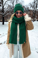 Vivisence Femme Echarpe Hiver Laine Merinos Confort Chaleur Quotidienne, vert