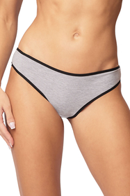 Vivisence slip brésilien culotte confortable à la mode 4019, bande noir: gris