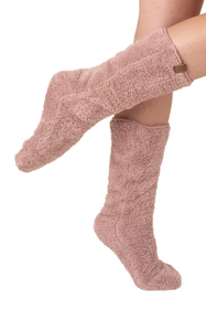 Vivisence Damen Deckenpullover Mit Socken Warm Flauschig One Size Geschenk 5028Kmpl, Pink