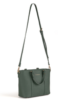 Vivisence Damen Schultertasche mit Reißverschluss Verstellbarer Riemen, Grün