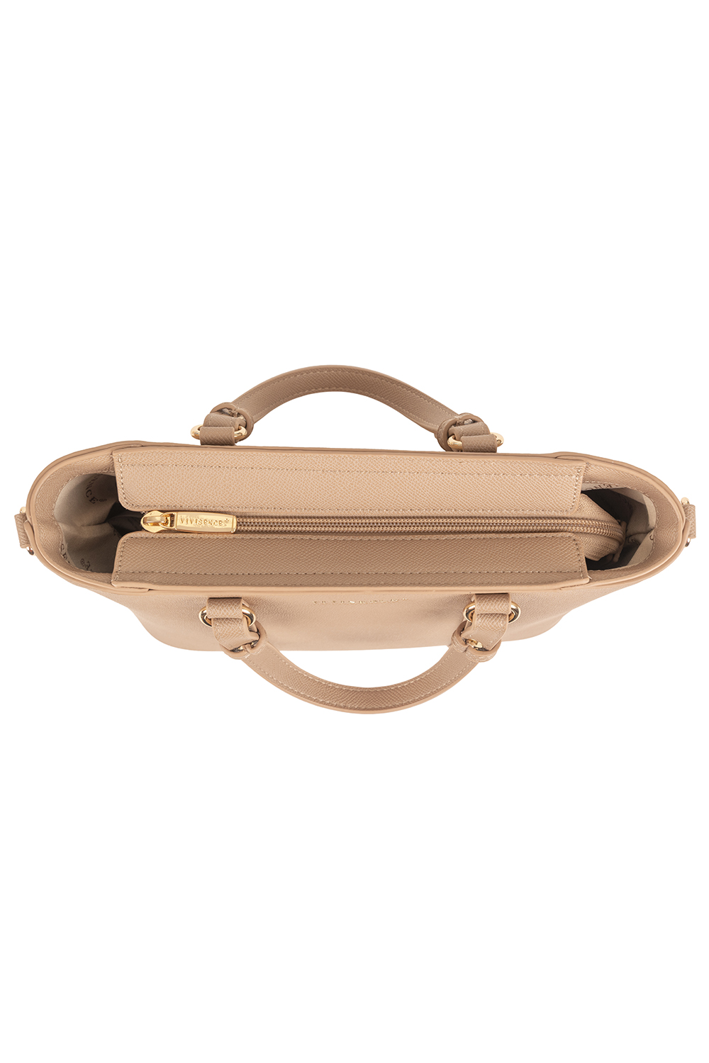 Vivisence Women's Handbag Shoulder Strap Zip Pocket Perfect for Everyday, beige