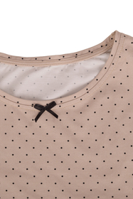 Vivisence Pyjama Deux pièces pour Femme Coton Manches Longues 2023, beige