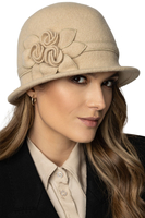 Vivisence Winter Hut Damen aus Schurwolle Herbst Mütze Frauen Perfekter Passform Antistatischer Wirkung Ideal für Kalte Wintertage Modell 7077, Beige