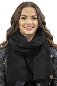 Vivisence Damen Winter Schal Wärmt Schenkt Komfort für Kalte Wintertage 7042S, schwarz