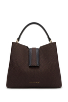 Vivisence Damen Handtasche Mit Magnetverschluss Und Fächern Für Ordnung, Braun