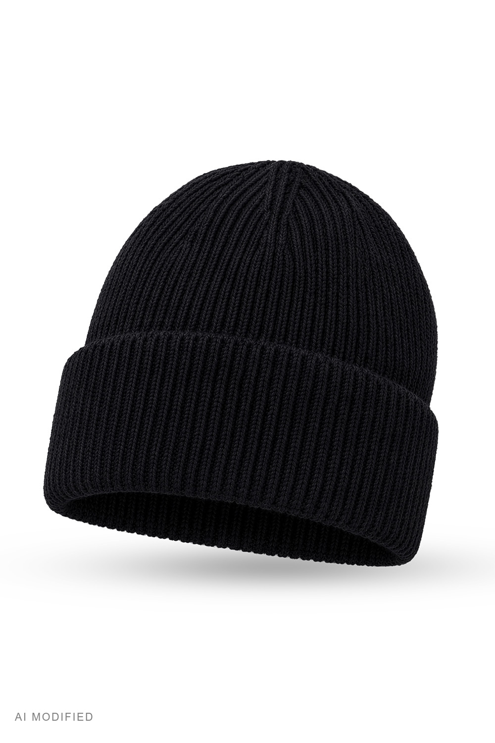 Vivisence Herren Beanie aus Wolle, elastische Mütze für Alltag, Strick, schwarz