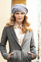 Vivisence Winter Mütze für Damen Handgefertigte Herbst Elegante Beanie Wintermütze aus Schurwolle Antistatische Eigenschaften Perfekt Für Kalte Wintertage Modell 7072, grau