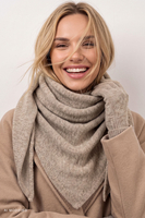 Vivisence Femme ensemble hiver bandeau écharpe gants maille douce, beige