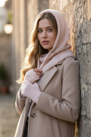 Vivisence Strickhandschuhe Damen Merino Baumwolle Weich und Warm Für Kalte Tage, Pink