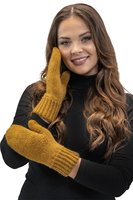 Vivisence Moufles Femme Hiver Confort Pour Les Journées Froides 7015, jaune foncé
