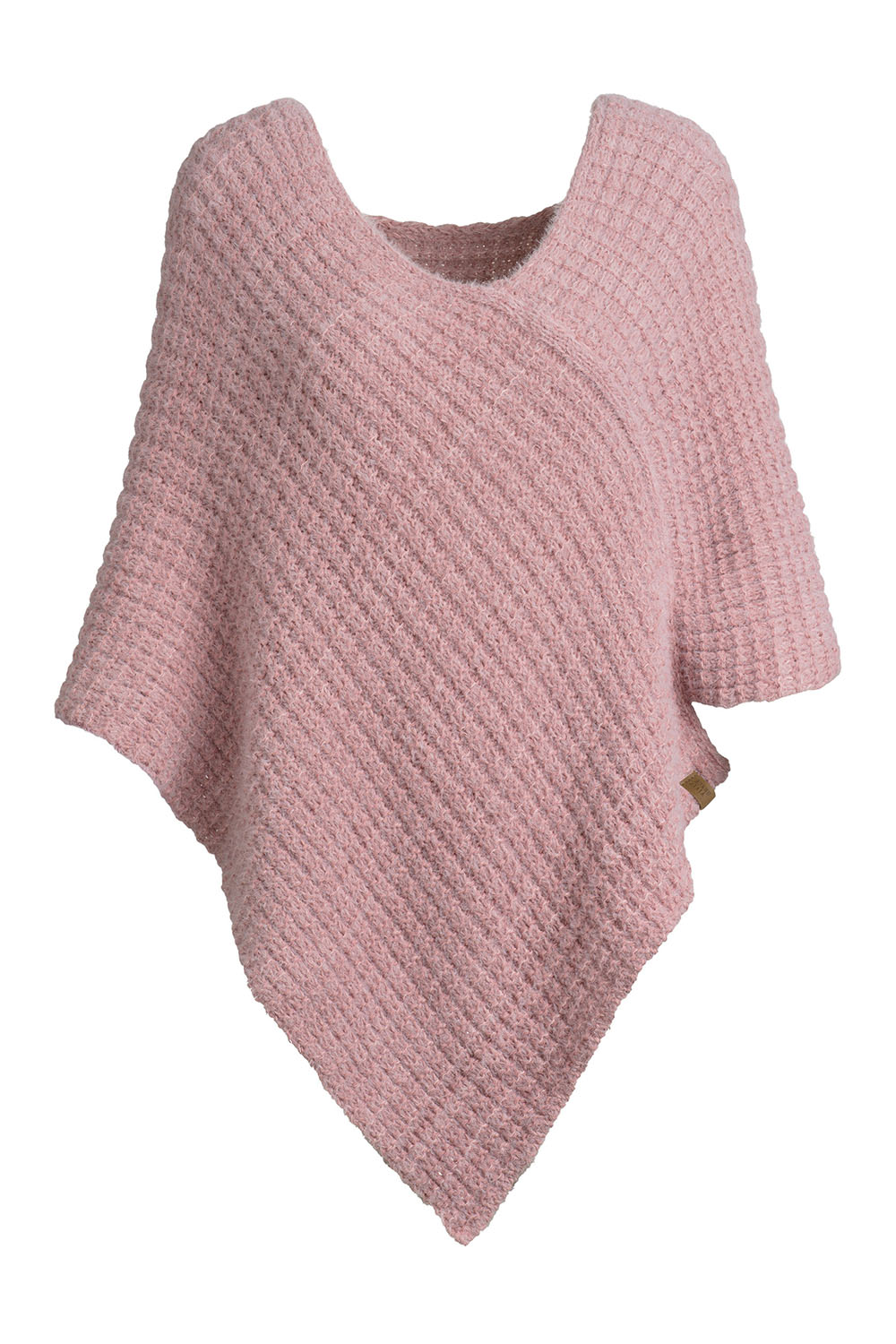 Vivisence Femme Poncho Maille Asymétrique Douceur Et Liberté De Mouvement, rose